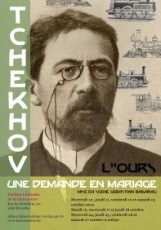 Affiche. Ixelles. L'ours et la demande en mariage. Tchékov. 2012-10-10